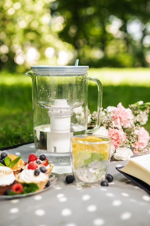 Dzbanek Filtrujący Szklany Aqualogis Sonata Niebieski + 12 wkładów