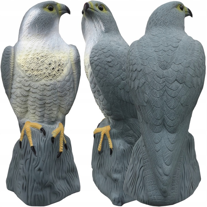 DUŻY ODSTRASZACZ PTAKÓW GOŁEBI SZPAKÓW SOKÓŁ na skale EFEKT BŁYSZCZĄCE