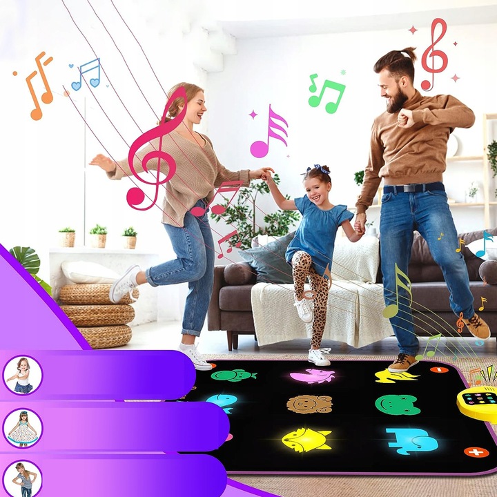 MATA DO TAŃCA DLA DZIECI Z BLUETOOTH 5 TRYBÓW GRY MUZYCZNA MATA TANECZNA