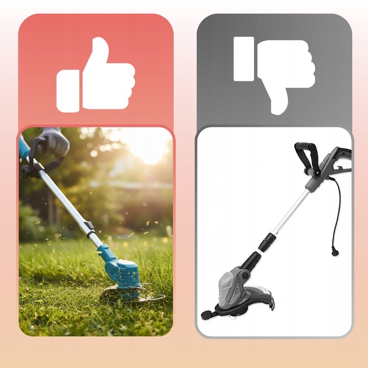 PODKASZARKA AKUMULATOROWA ELEKTRYCZNA MOCNA KOSA DO TRAWNIKA ZESTAW 2X