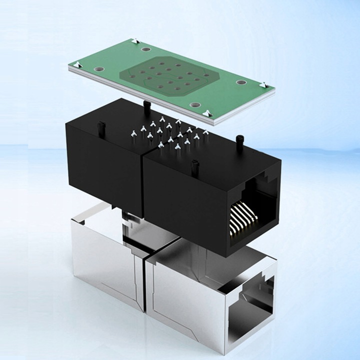 Złączka przedłużka sieciowa złącze RJ45-RJ45 lan KAT.5/6/7 1000Mb/s 8szt