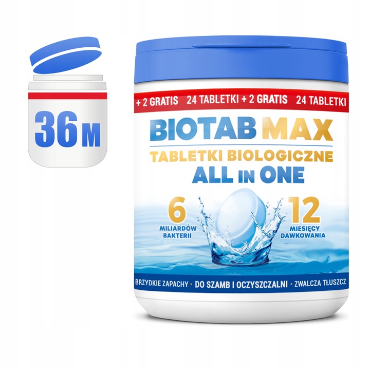 TABLETKI do SZAMBA BAKTERIE do OCZYSZCZALNI mocny BIO preparat USUWA