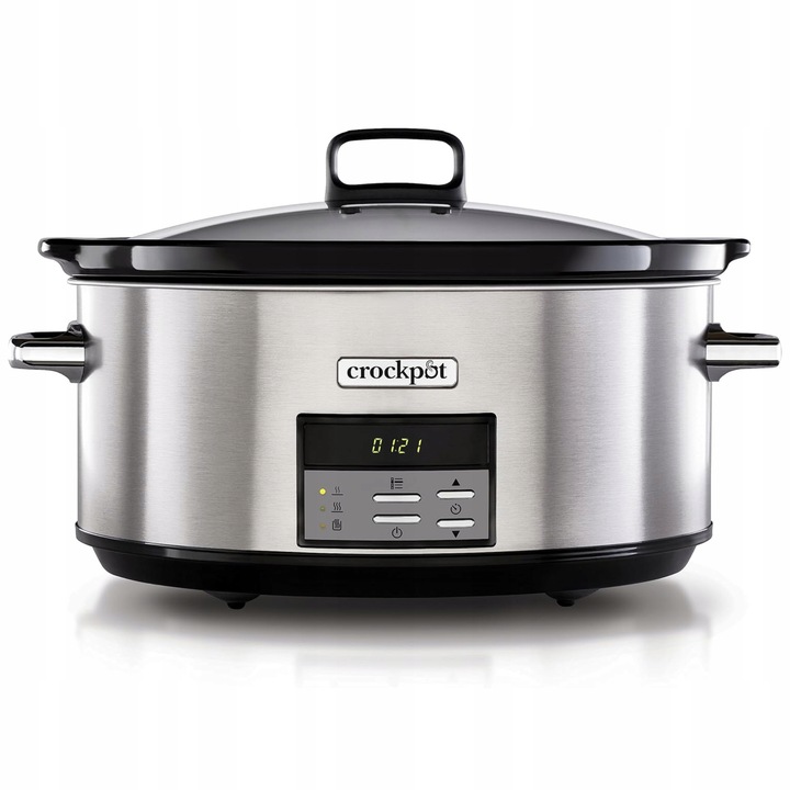 Duży Wolnowar Ceramiczny CrockPot 7.5l cyfrowy, Wyjmowana misa +