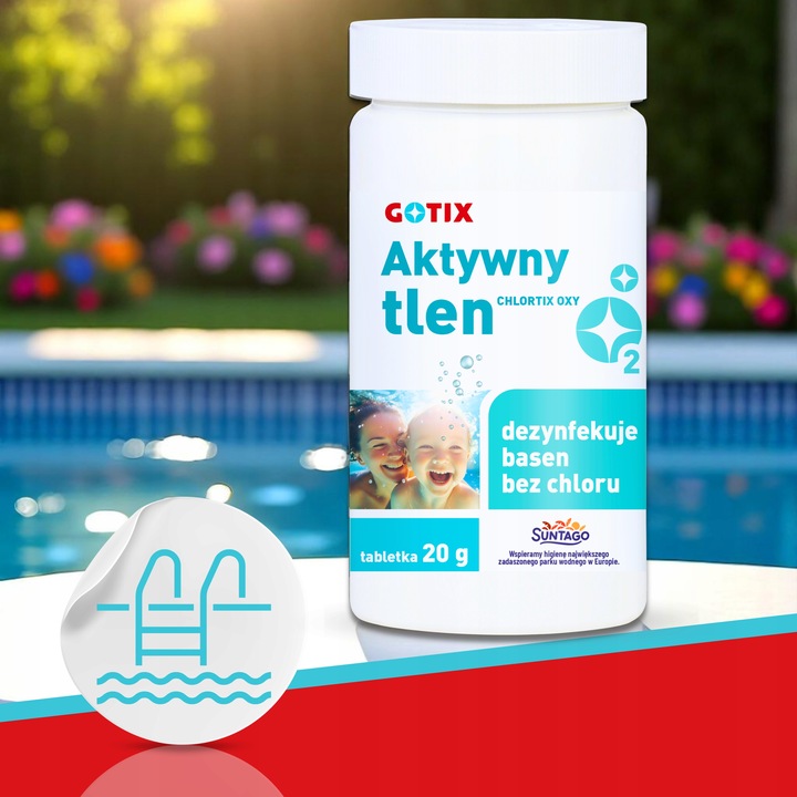 Aktywny Tlen do Basenu Jacuzzi SPA Chemia Basenowa bez Chloru Tabletki