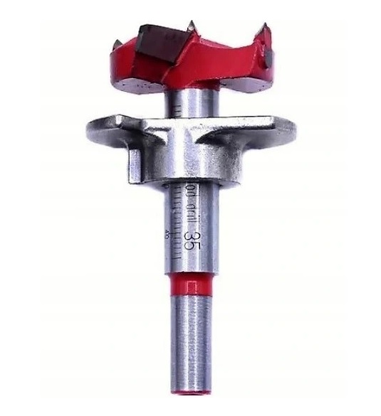 ZESTAW frez do zawiasów puszkowych 35 Z PROWADNICĄ SZABLONEM