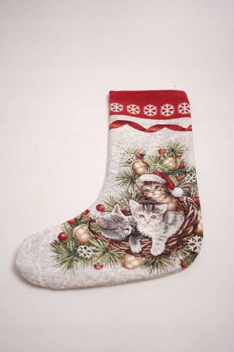 Skarpeta na prezenty Kotki 45x28cm