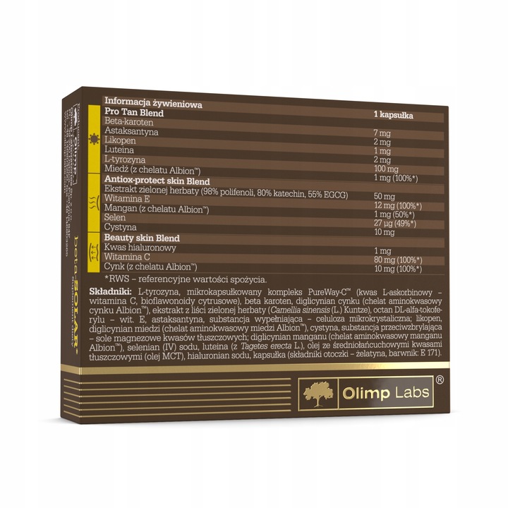 OLIMP BETA SOLAR 2x30kaps PIĘKNA ZDROWA OPALENIZNA