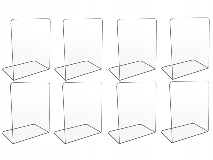 8 x PODPÓRKI KSIĄŻEK STOJAK PODPÓRKA do KSIĄŻEK Plexi 3mm