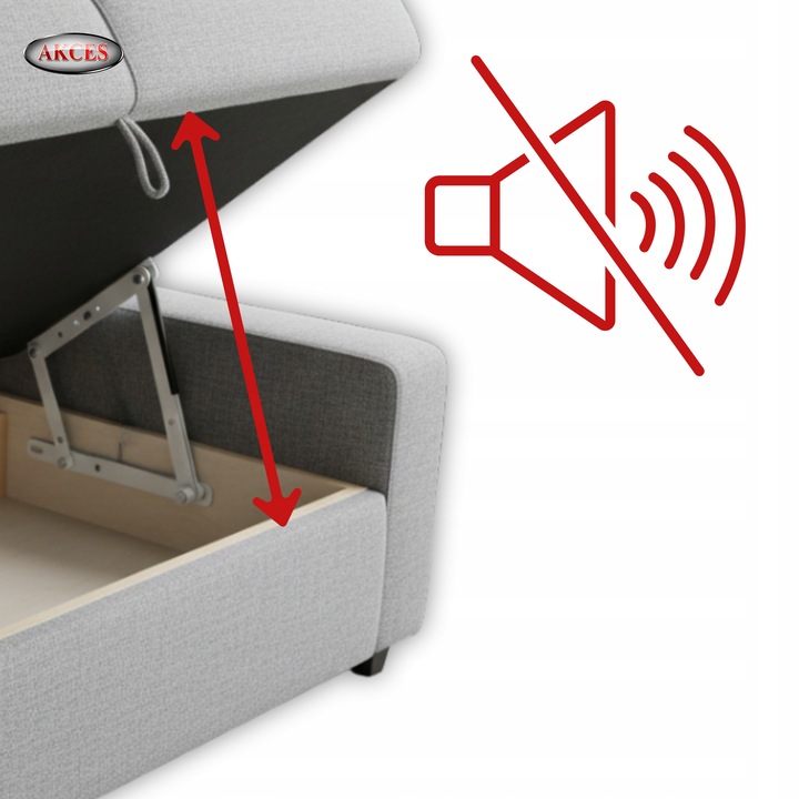 PODNOŚNIK WERSALKI KANAPY ŁÓŻKA TAPCZANU ZESTAW L+P 2 SPRĘŻYNY STAL