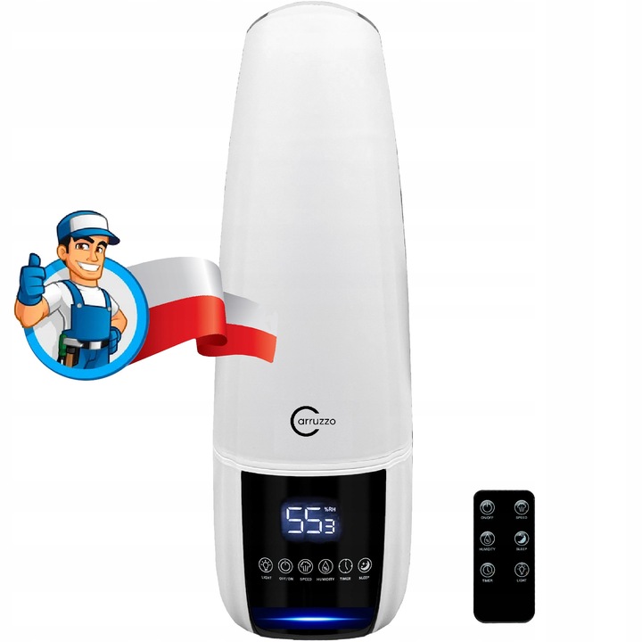 Nawilżacz powietrza DUŻY AUTOMATYCZNY AROMATERAPIA 4w1 3 OLEJKI FILTR PILOT