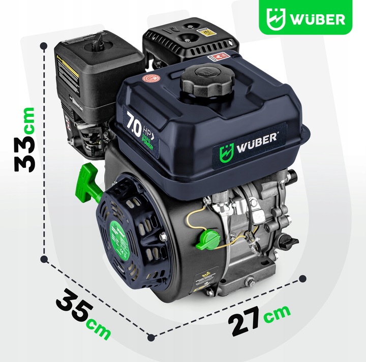 SILNIK SPALINOWY BENZYNOWY ZAGĘSZCZARKI GLEBOGRYZARKI 7KM 19MM OHV + OLEJ