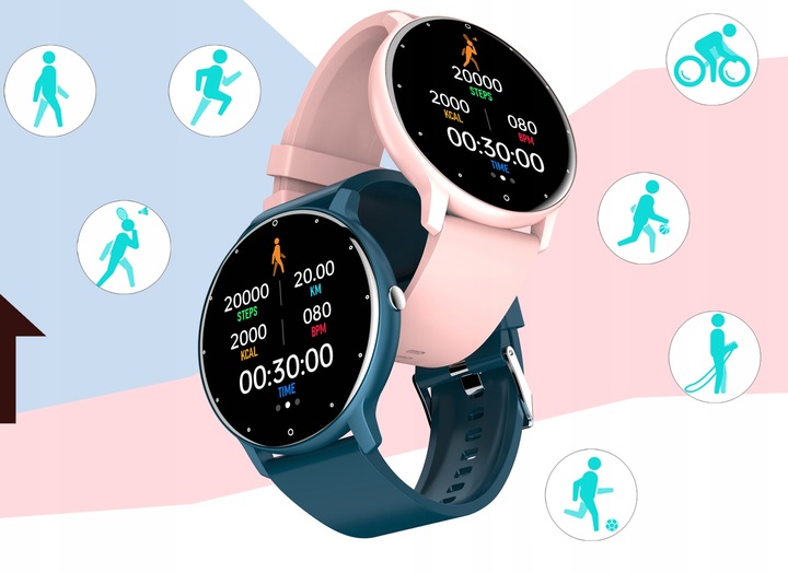 Zegarek SMARTWATCH SMS KROKI PULS POLSKIE MENU