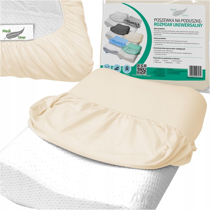 POSZEWKA NA PODUSZKĘ ORTOPEDYCZNĄ PROFILOWANĄ MEMORY UNIWERSALNA