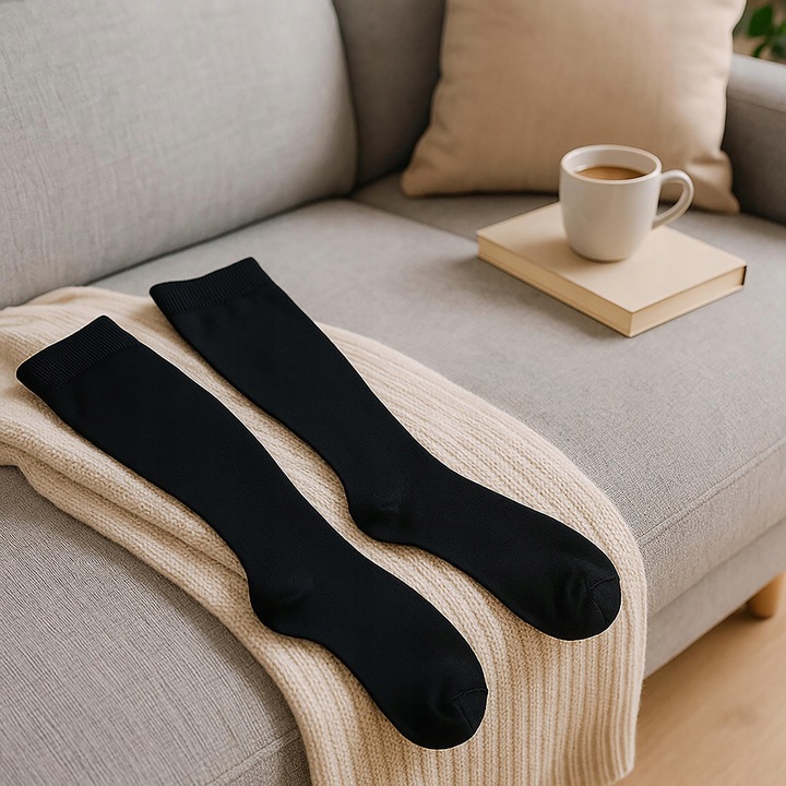 Podkolanówki Uciskowe Przeciwżylakowe Skarpety Kompresyjne na Obrzęk