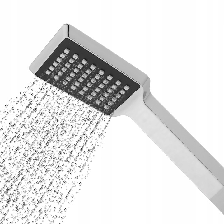 Słuchawka prysznicowa z wężem chrom do wanny z uchwytem ściennym YOKA