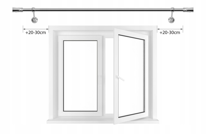 KARNISZ POJEDYNCZY 180 CM 19 MM SMART METALOWY 3 KOLORY RENA