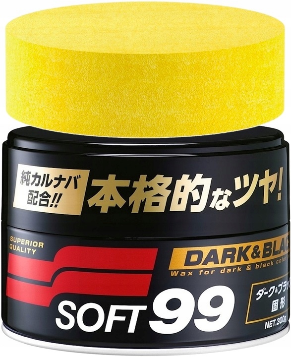 SOFT99 DARK BLACK DUŻY WOSK SAMOCHODOWY DO AUTA TRWAŁY CIEMNE LAKIERY 300G