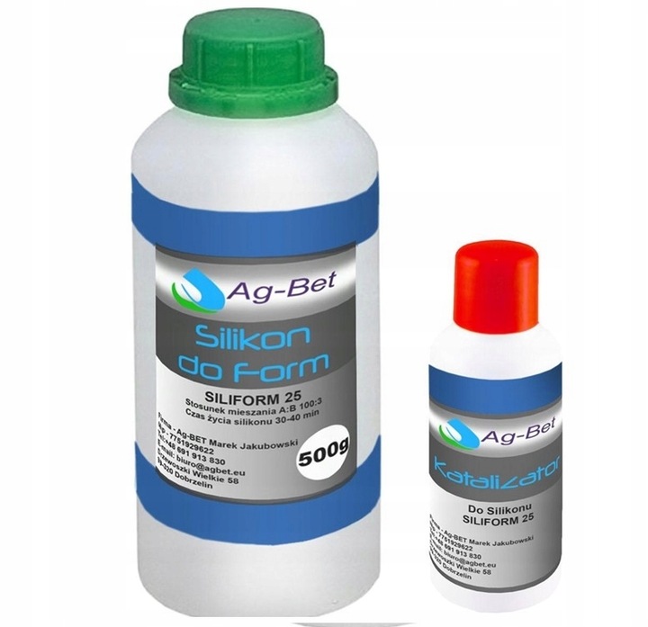 SILIKON FORMIERSKI , DO FORM PROFESJONALNY 0,5 kg WENZA FORMA DIY ITP.