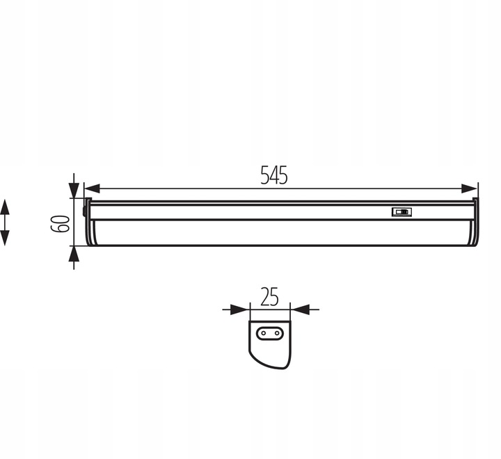 Oprawa podszafkowa listwa meblowa LL RILAK LED CCT 10W biała zmian