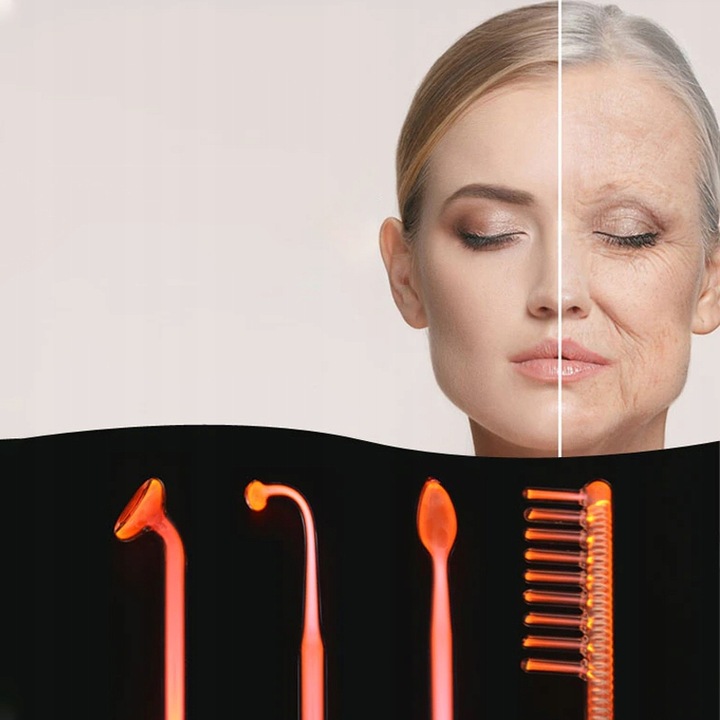 DARSONVAL DERMA WAND 4 PELOTY PIELĘGNACJA ELEKTRODY DO TWARZY WŁOSÓW CIAŁA