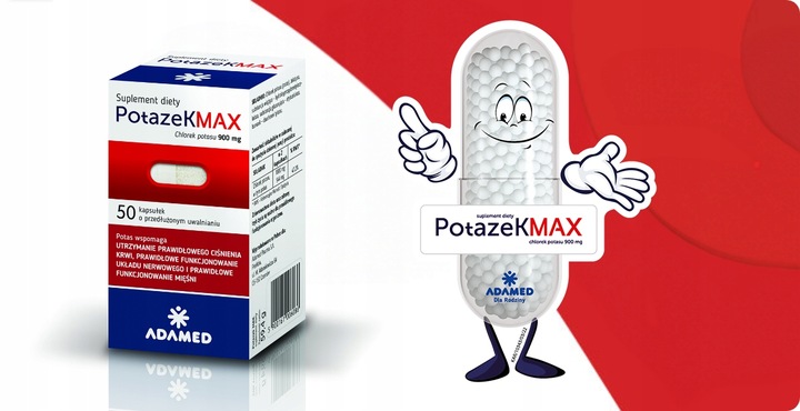 Potazek chlorek potasu 900mg potas 50 kaps