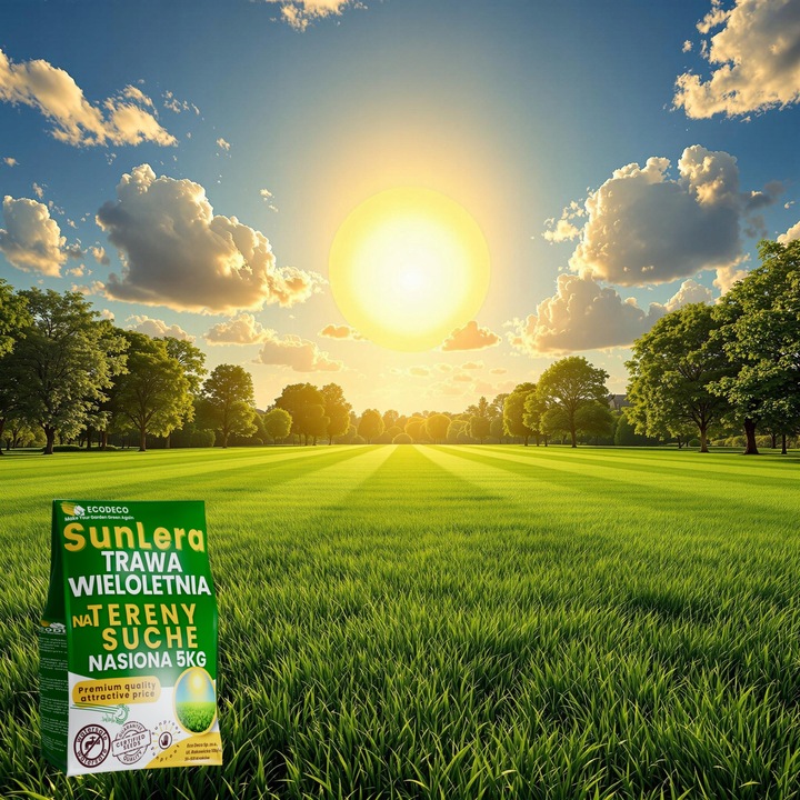 Trawa Nasiona Uniwersalna 5kg na Tereny Suche Trawnik 200m2 Mieszanka Traw