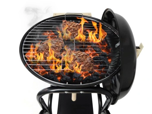 Grill WĘGLOWY na brykiet Ogrodowy zamykany POKRYWA POPIELNIK Gruba