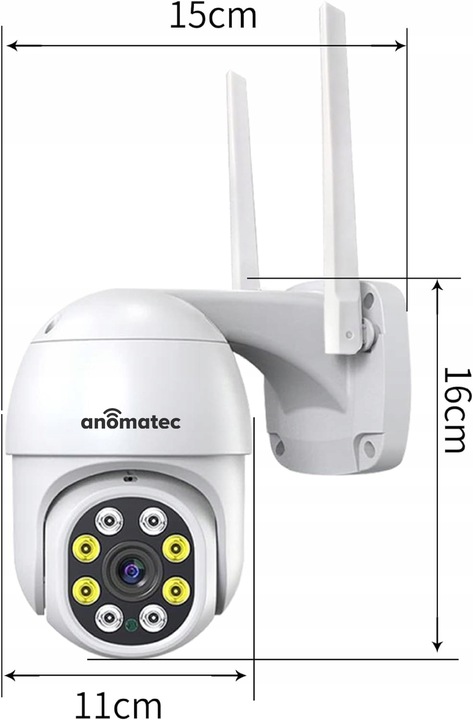 BEZPRZEWODOWA KAMERA OBROTOWA WIFI ZEWNĘTRZNA 4MPX DARMOWA APLIKACJA TUYA