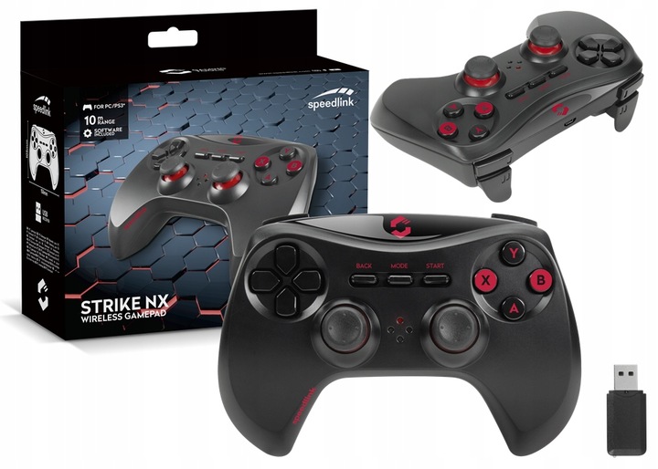 BEZPRZEWODOWY PAD Kontroler Speedlink STRIKE NX PC / PS3 Joystick WIBRACJE