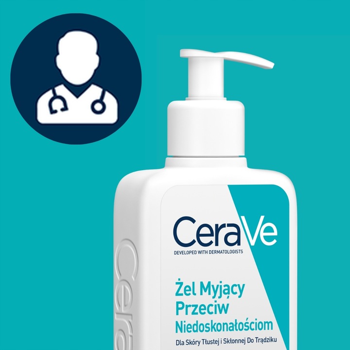 CeraVe Zestaw Nawilżający Krem do Twarzy SPF 50 52ml + Żel Myjący 236 ml