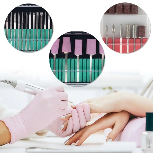 FREZARKA DO PAZNOKCI MANICURE PEDICURE PROFESJONALNA 65W ZESTAW FREZÓW