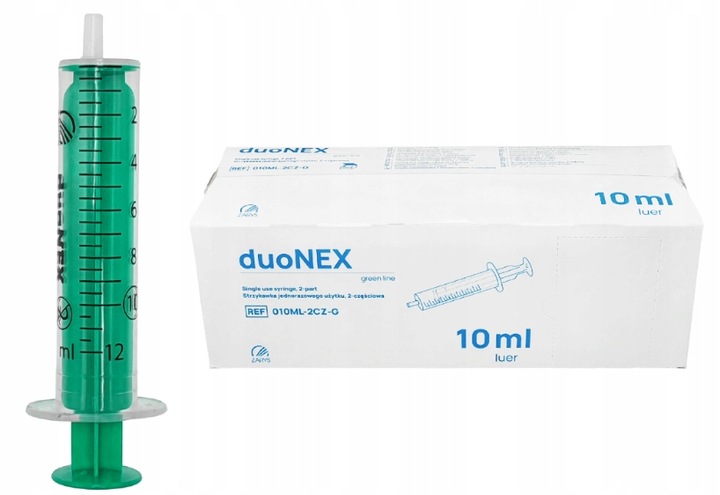 Strzykawki 2-częściowe 10 ml Luer 100 szt