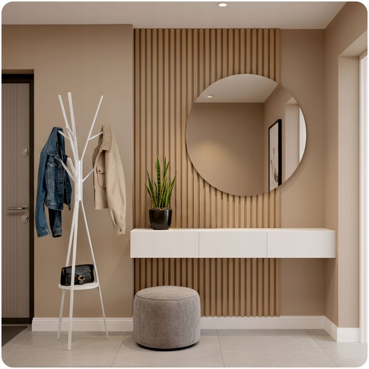 WIESZAK NA ODZIEŻ UBRANIA KURTKI STOJĄCY PODŁOGOWY PÓŁKA BIAŁY STOJAK