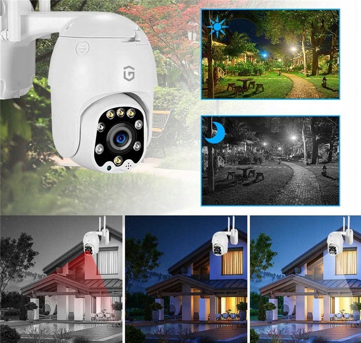 KAMERA ZEWNĘTRZNA IP WiFi OBROTOWA 8 MPX 8 MP 4K IP66 ZOOM 5X DETEKCJA
