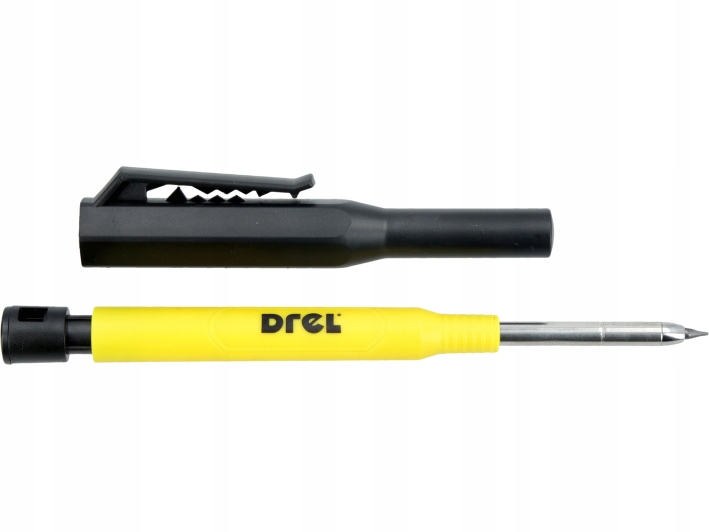 Ołówek stolarski automatyczny rysik budowlany + temperówka + 12szt wkładów