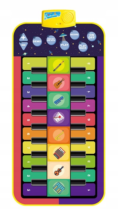 MATA DO TAŃCZENIA MUZYCZNA ELEKTRONICZNA PIANINO GRA DLA CAŁEJ RODZINY XXL