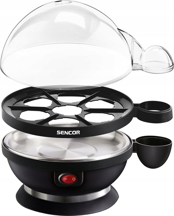 Jajowar Urządzenie do Gotowania Jajek Czarny 7 jaj jednocześnie