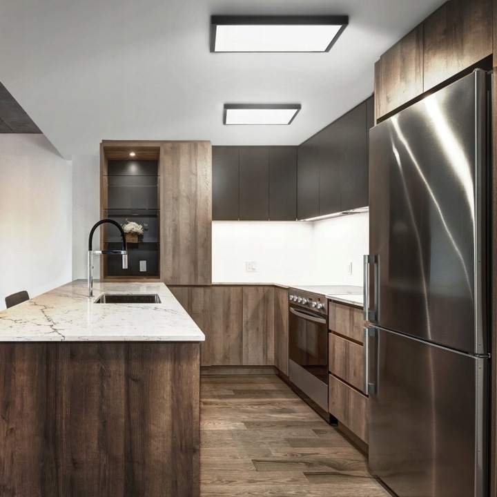 Panel LED natynkowy 40W czarny 60x60cm Plafon lampa sufitowa kwadrat