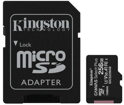 KINGSTON KARTA MICROSD 256 GB MICRO CL10 ADAPTER