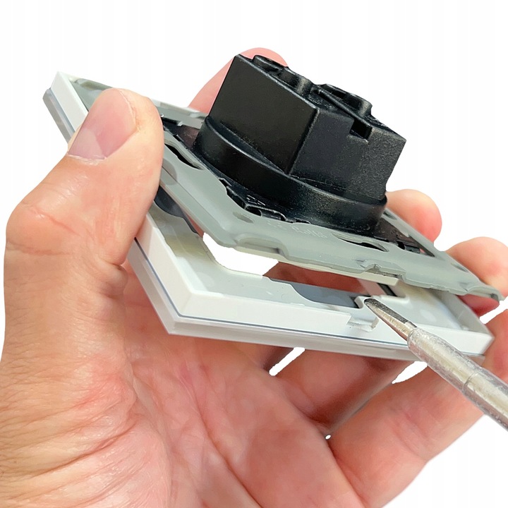 Gniazdko Podwójne Szklane Kontakt z Bolcem MIUUN