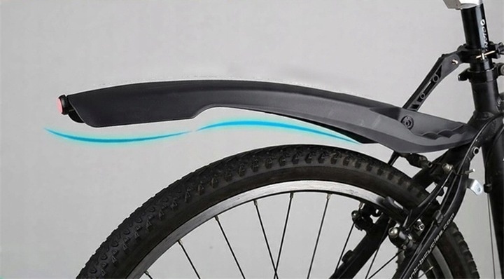 BŁOTNIKI ROWEROWE ZESTAW KOMPLET PRZÓD TYŁ WACHLARZE 26 27 28 29 CZARNY