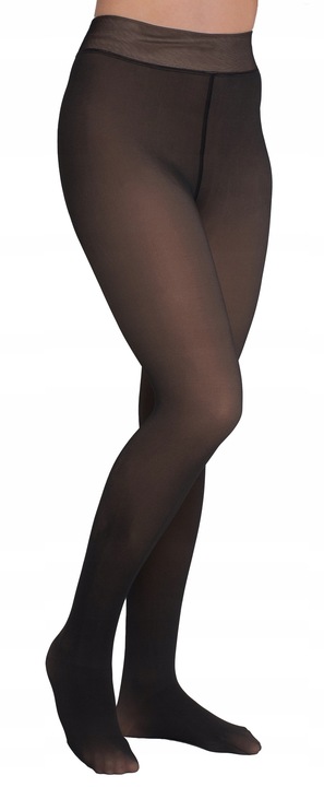 Ciepłe Rajstopy Grube Damskie Ocieplane Matowe Gładkie Zimowe Rajtuzy L/XL