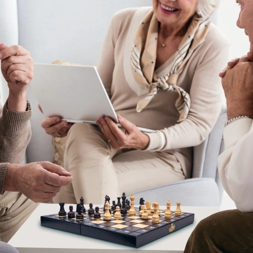 SZACHY DREWNIANE KLASYCZNE DRUKOWANE 31x31