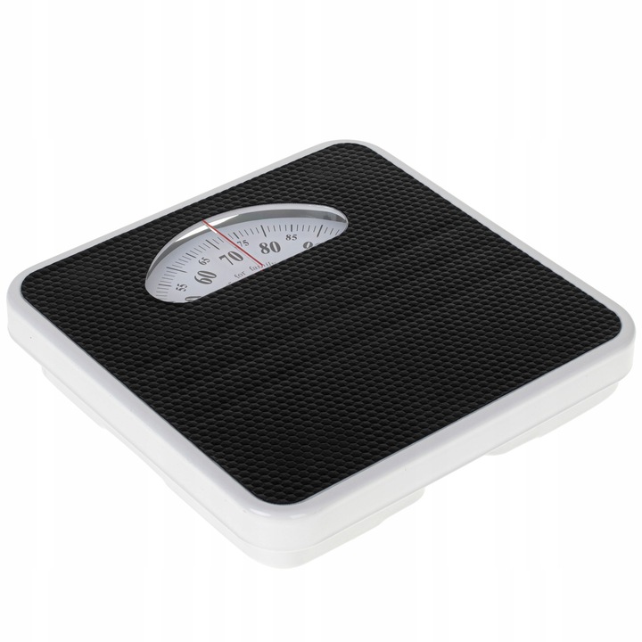 Klasyczna Waga Łazienkowa Mechaniczna Czarna Analogowa 136kg Prosta Obsługa