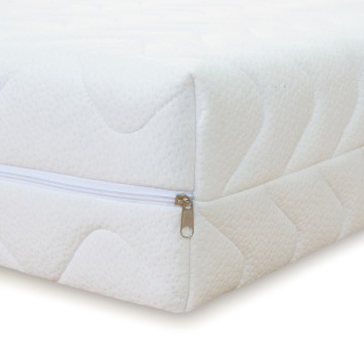 Materac Piankowy 90x200x10cm Dwustronny z Pokrowcem Antyalergiczny