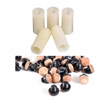 KOŃCÓWKA KIJA BILARDOWEGO FERRULA 5szt +TIPY 10szt