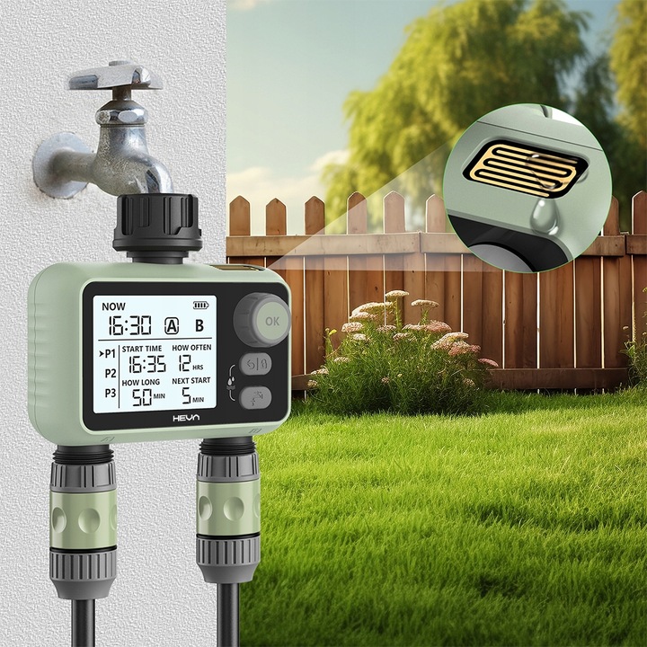 Elektroniczny sterownik nawadniania HEVA programator do wody z filtrem 8bar