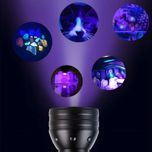 LATARKA UV LED TAKTYCZNA POLICYJNA AKUMULATOROWA SZPERACZ TESTER BURSZTYNU