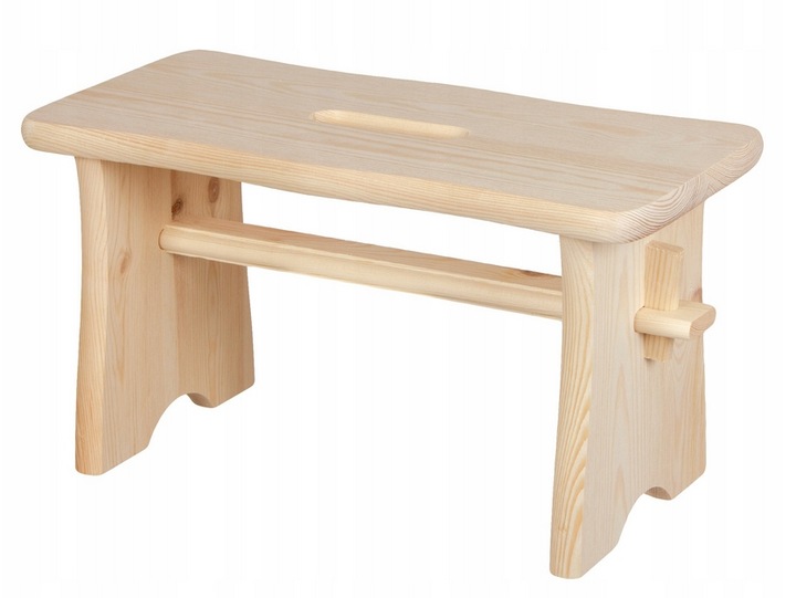 TABORET DREWNIANY KUCHENNY STOŁEK KRZESŁO 39cm SOLIDNY PODEST RYCZKA