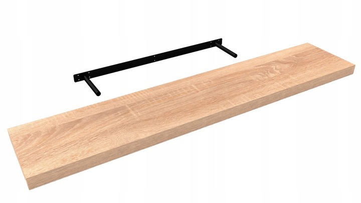 Półka ścienna samowisząca - FS 118x23 Dąb sonoma